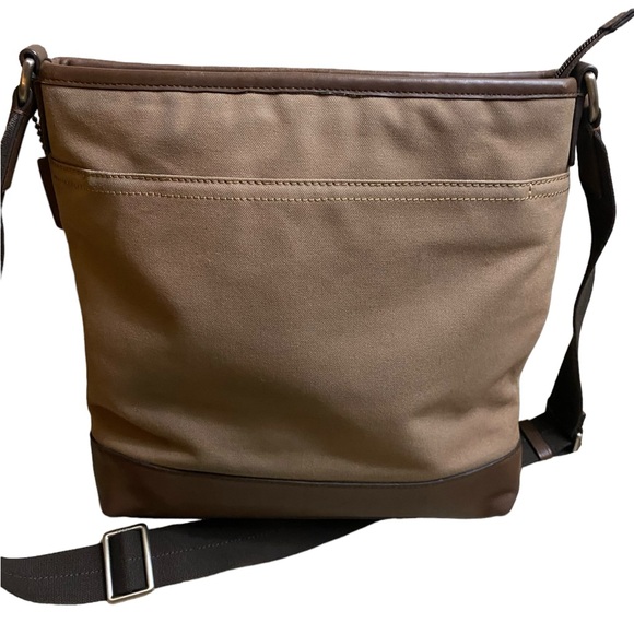 Coach Khaki Men’s Brown Camden Messenger/Shoulder Bag - Picture 4 of 14